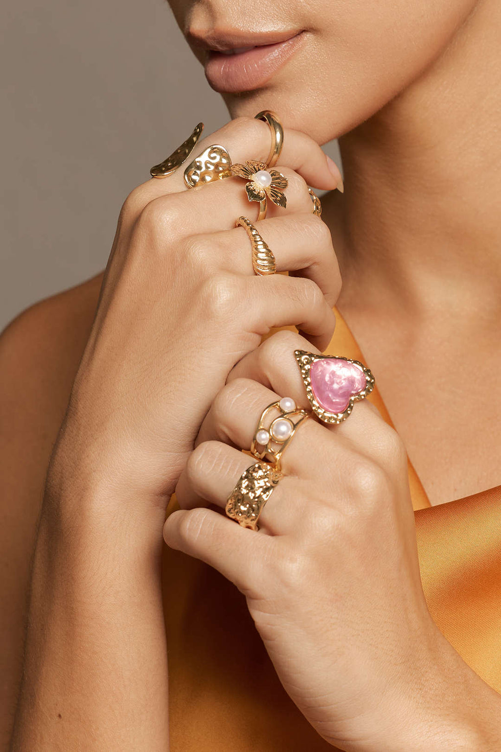 Maison Ardoise Heart Pearl Ring