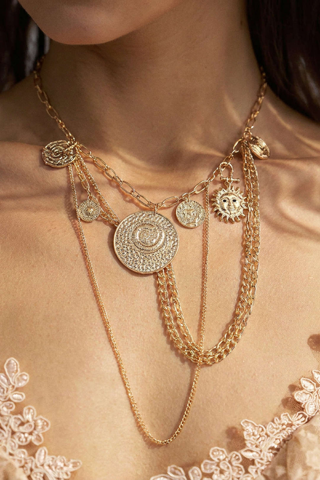 Maison Ardoise Sun Necklace